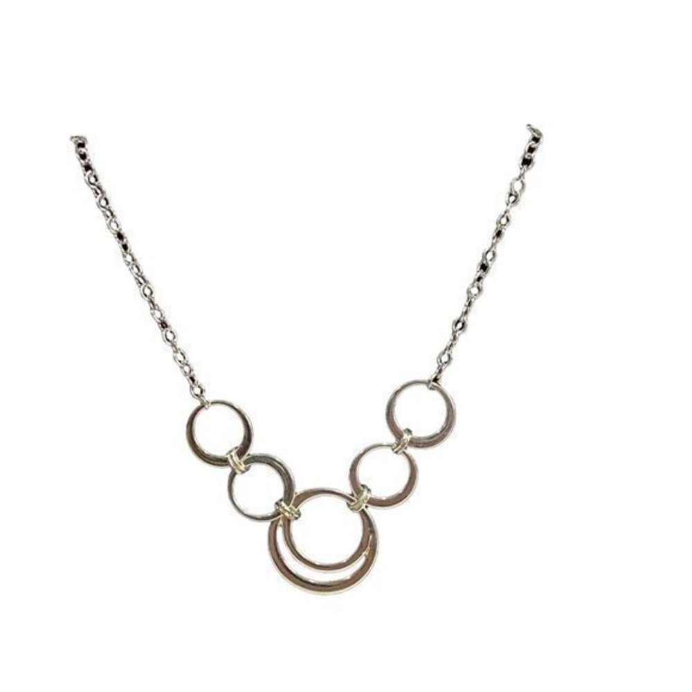 Liz Claiborne Silver Tone Links‎ Statement Necklace